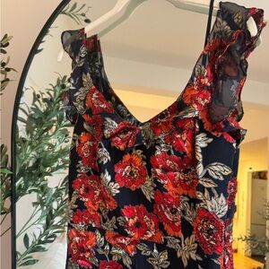 Peony red and black dress by Amanda Uprichard